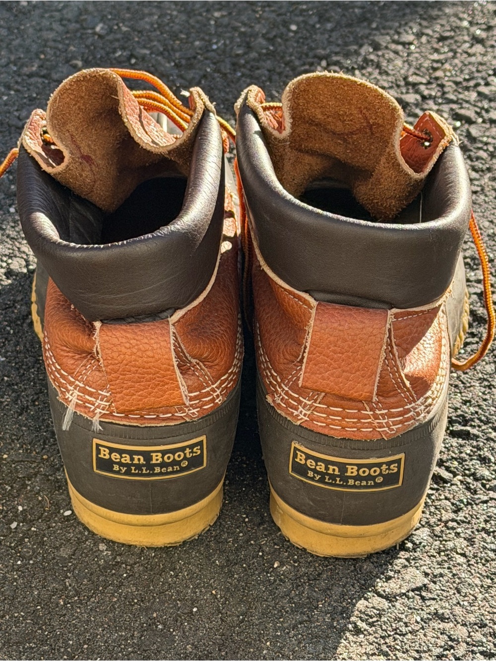 L.L. Bean Brown and Black Bean Boots